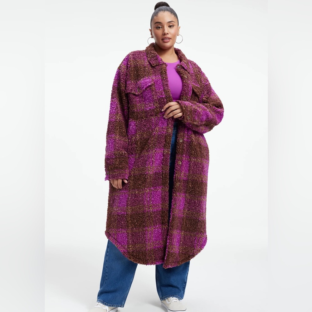 Good American Plaid Shacket